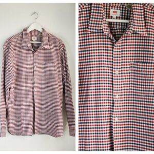 NWOT LEVI's Red Blue Checkered Print Button Up Casual Shirt XXL